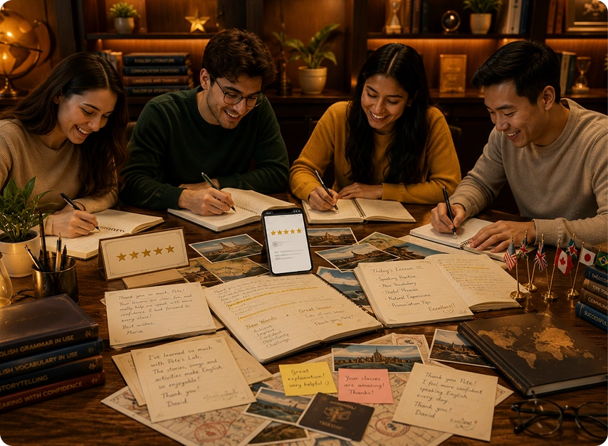 Students discussing classic stories together in Pete's Lab community