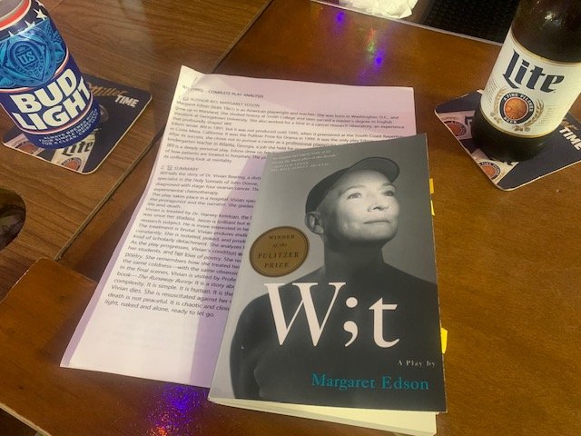 Wit play summary: Margaret Edson’s 1995 drama, a Books ‘n Beer read